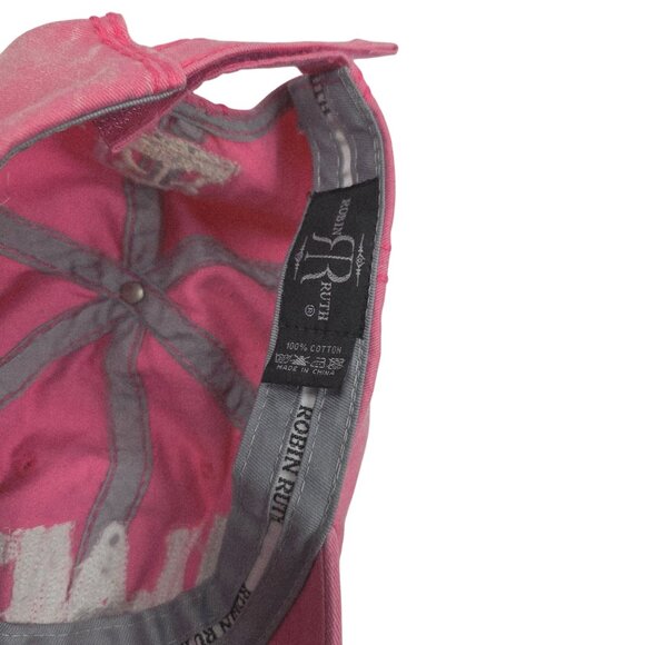 Atlanta Original Pink Distressed Baseball Cap By Robin Ruth - Picture 5 of 8